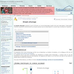 Schéma électrique : Simple allumage