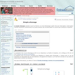 Schéma électrique : Simple allumage
