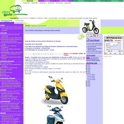 Les scooters électriques en Europe (2ème partie). - Clean@uto - Le site des transports propres et de la mobilité durable