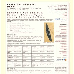 Yamaha's NCX and NTX Series - Electro Nylon-strung Cutaway Guitars. Classical Guitar Articles. Classical Guitars PLUS.