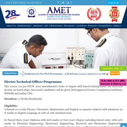 Electro-Technical Officer Course