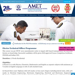 Electro-Technical Officer Course