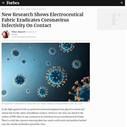 New Research Shows Electroceutical Fabric Eradicates Coronavirus Infectivity On Contact