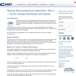 Testing Electrochemical Capacitors: Cyclic Charge-Discharge-Stacks