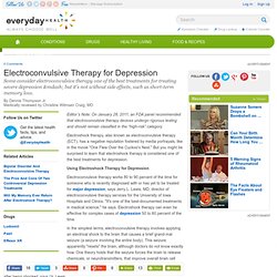 Electroconvulsive Therapy for Depression - Depression Center