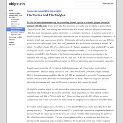 Electrodes and Electrolytes - chipstein