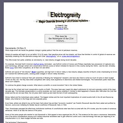 Electrogravity - Major Scandal Brewing in US of Global Implications