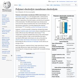 Polymer electrolyte membrane electrolysis