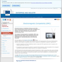 Electromagnetic Compatibility (EMC) - Electrical engineering - Enterprise and Industry