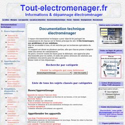 Tout-electromenager.fr -Documentation technique-