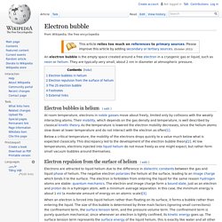 Electron bubble