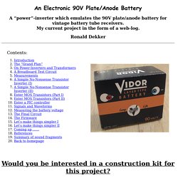 Electronic 90V Plate Battery