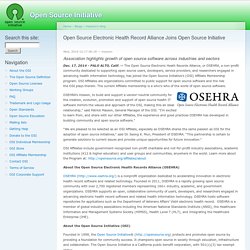 Open Source Electronic Health Record Alliance Joins Open Source Initiative