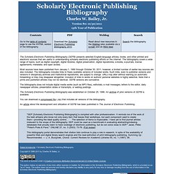 Scholarly Electronic Publishing Bibliography