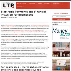 Electronic Payments and Financial Inclusion for Businesses