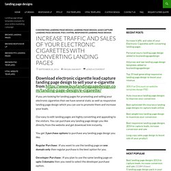 Electronic cigarette lead capture landing page design to sell your product