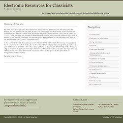 Electr.Resources for Classicists