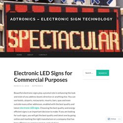 Electronic LED Signs for Commercial Purposes