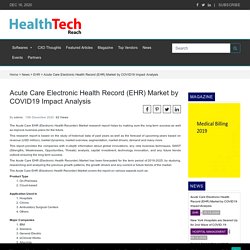 Acute Care Electronic Health Record (EHR) Market by COVID19 Impact Analysis - HealthTechReachHealthTechReach