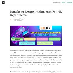 Benefits Of Electronic Signatures For HR Departments