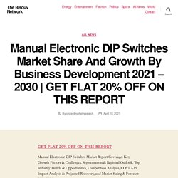 Manual Electronic DIP Switches Market Share And Growth By Business Development 2021 – 2030