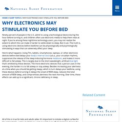 How and Why Using Electronic Devices at Night Can Interfere With Sleep
