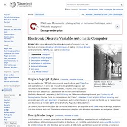 Electronic Discrete Variable Automatic Computer