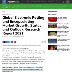 May 2021 Report on Global Electronic Potting and Encapsulating Market Overview, Size, Share and Trends 2021-2026