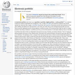 Electronic portfolio