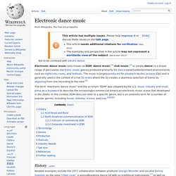 Electronic dance music