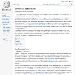 Electronic harassment