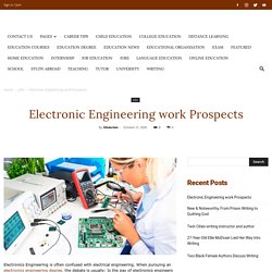 Electronic Engineering work Prospects