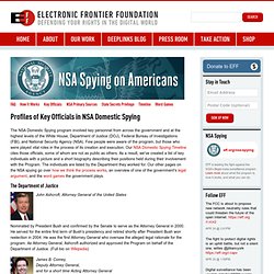 Profiles of Key Officials in NSA Domestic Spying