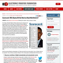 Scorecard: Will Obama Hit the Mark on Real NSA Reform?