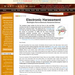 Electronic Harassment