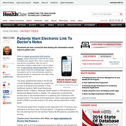 Patients Want Electronic Link To Doctor's Notes - Healthcare - The Patient