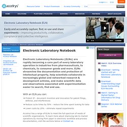Electronic Laboratory Notebook