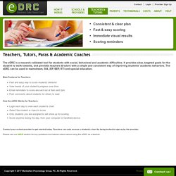 Electronic RTI, PBIS & IEP Goal Monitoring for Students