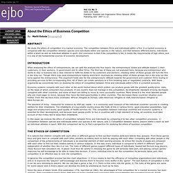 EJBO - Electronic Journal of Business Ethics and Organization Studies