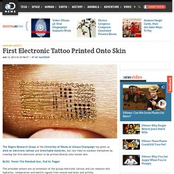 First Electronic Tattoo Printed Onto Skin