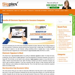 Benefits Of Electronic Signatures For Insurance Companies
