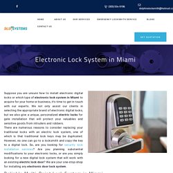 Automatic Door Lock System in Miami