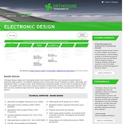 Electronic Design - Services - Orthogone Technologies