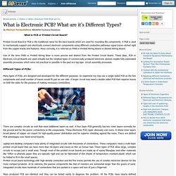 What is Electronic PCB? What are it’s Different Types? by Melriya Techsolutions