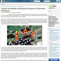 Contact the Reliable and Reputed Company For Electronic PCB Repair by Melriya Techsolutions