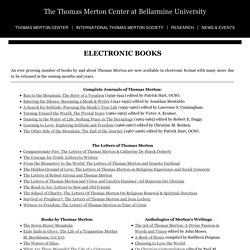 Electronic Books - Thomas Merton Center