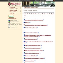 Wisconsin - Electronic Resources