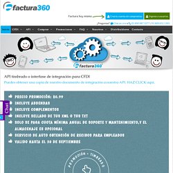 Interfase para facturación CFDI mediante API