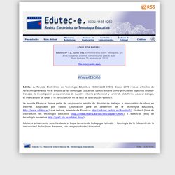 Edutec-e. Revista Electrónica de Tecnología Educativa.