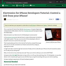Electronics for iPhone Developers Tutorial: Control a LED from your iPhone!